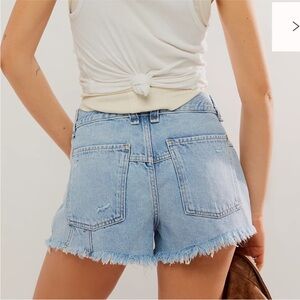 NEW We The Free Now Or Never Denim Shorts Moon Child Light Blue NWT